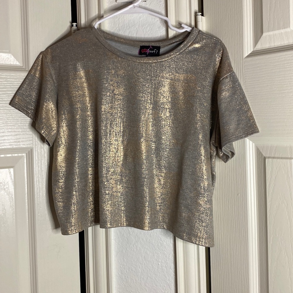Greg and gold crop top